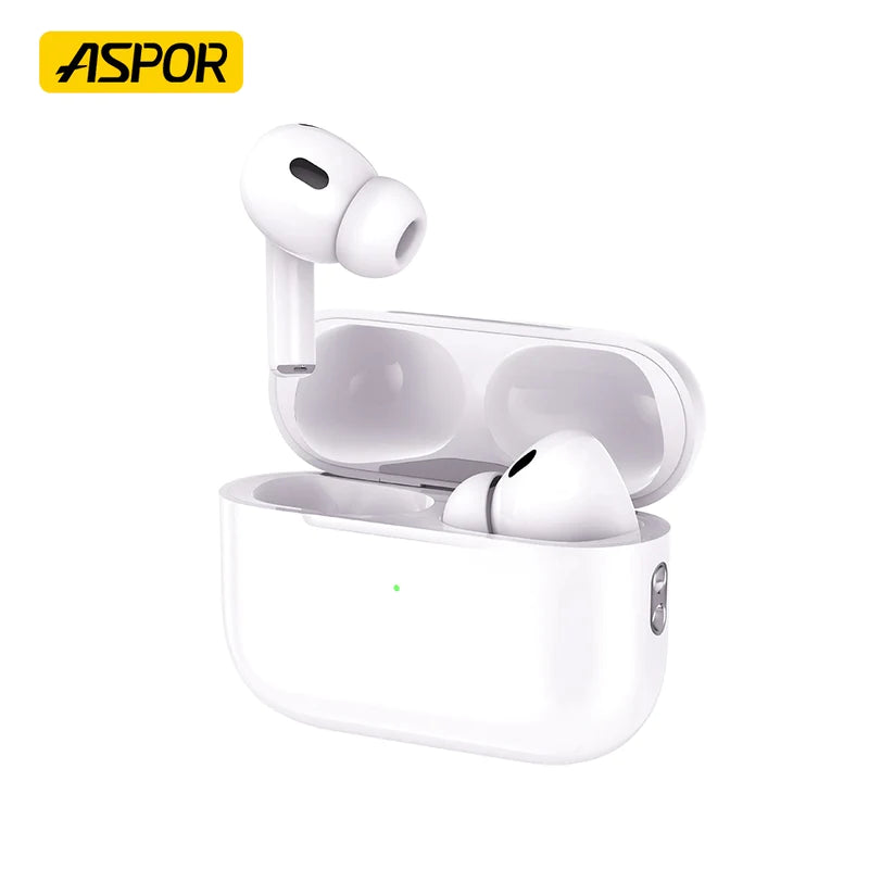 ASPOR A620 ANC AirBuds Pro 2 – Full-Function, Wireless Charging, 30Hrs Playtime, Bluetooth 5.4